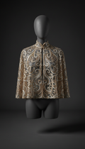 Champagne Veil Embroidered Capelet
