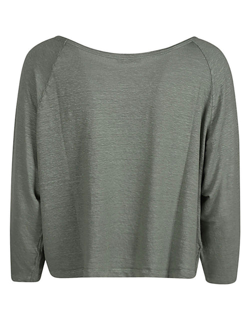 Base Linen boat-neck sweater