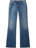 Off White Mid-rise flared jeans