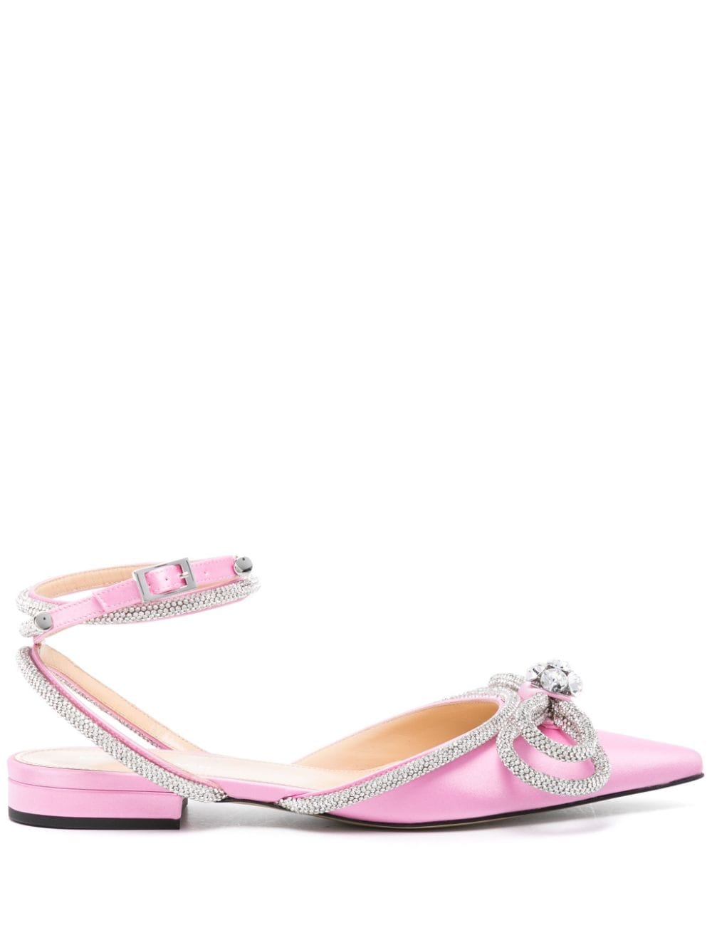 Mach & Mach PRE Double Bow Satin Flats