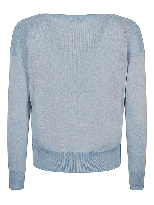 Base Cotton blend v-neck sweater