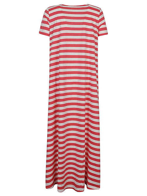 Apuntob Striped cotton long dress