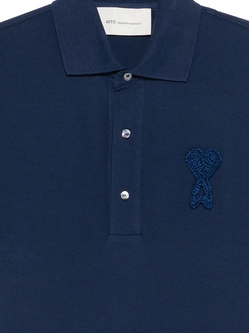 Ami Paris Ami De Couer cotton polo shirt