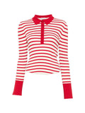 Semicouture Aida striped cotton polo shirt