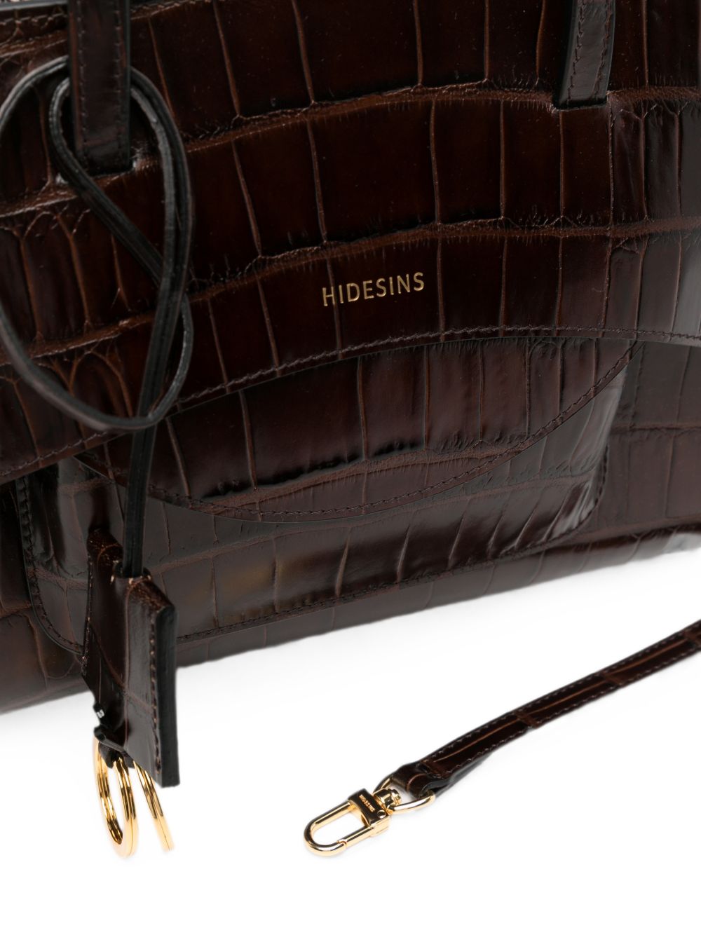 Hidesins Croc-Effect Top Handle Bag