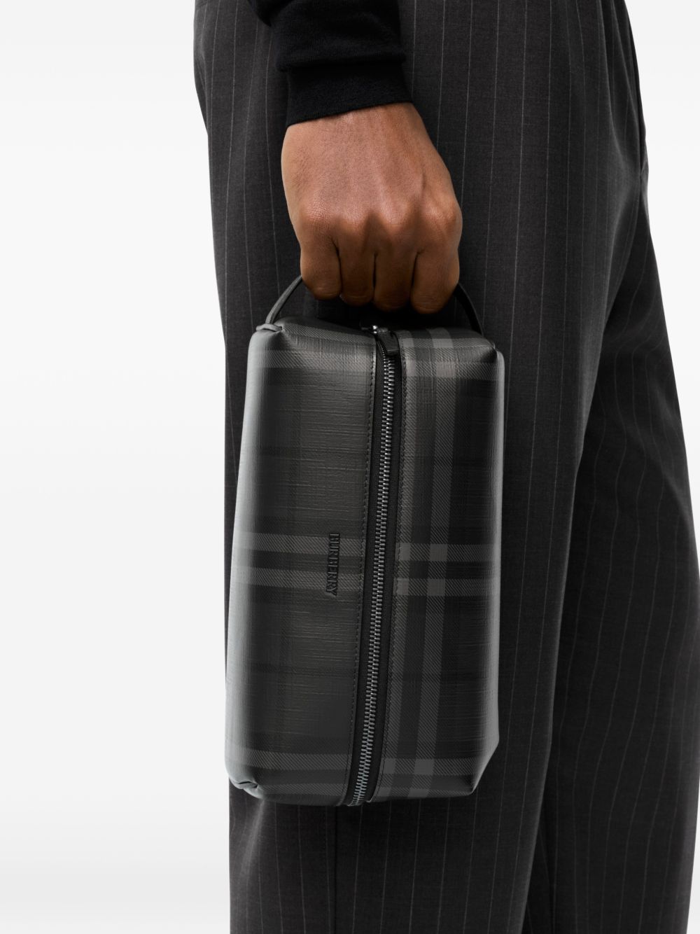 Burberry Check Canvas Travel Pouch