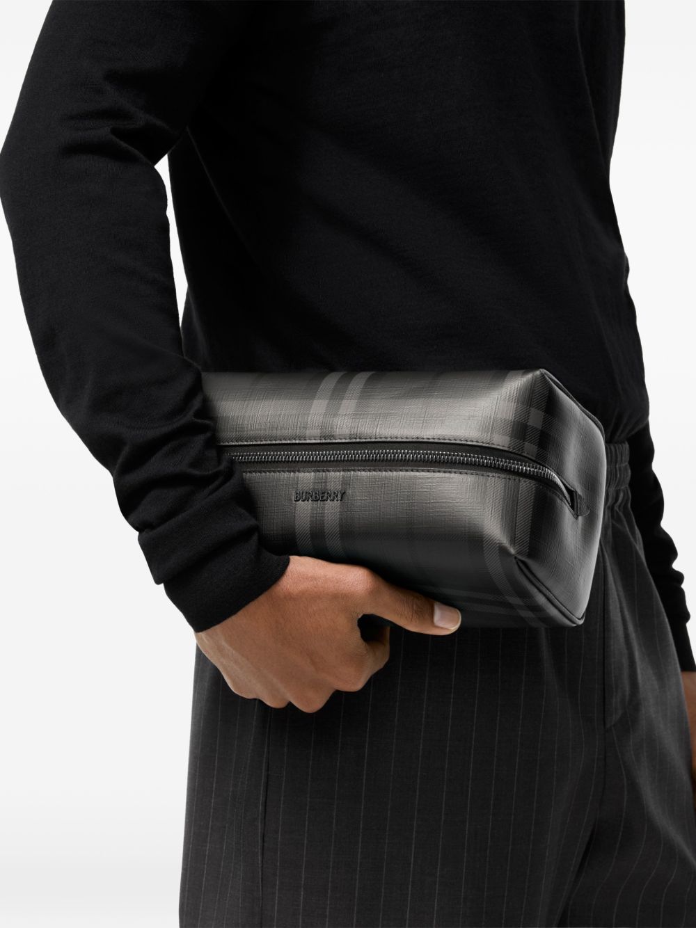 Burberry Check Canvas Travel Pouch