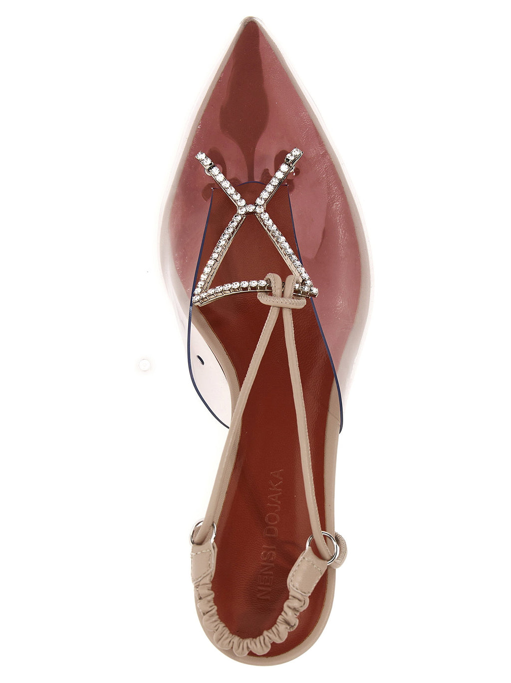 Nensi Dojaka Crystal Pvc Sling Backs