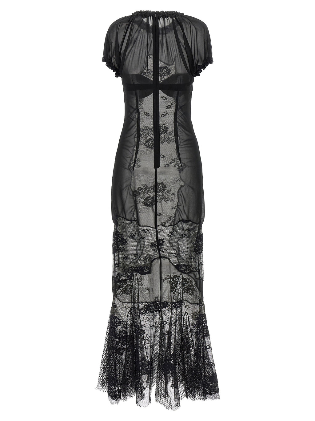 The Attico Lace Tulle Dress