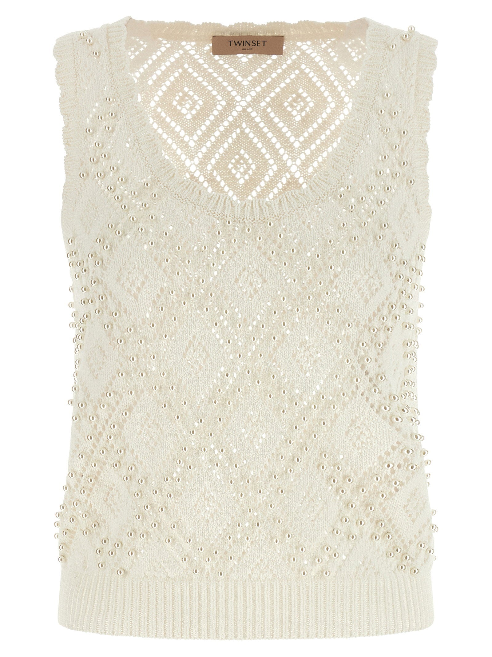 Twin Set Pearl Top