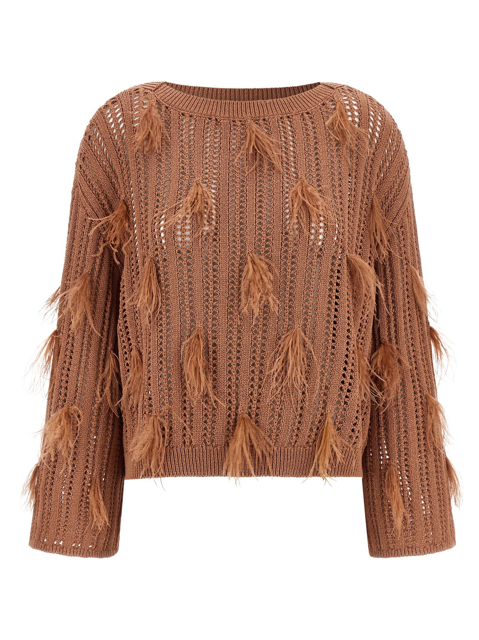 Twin Set Ostrich Feather Sweater