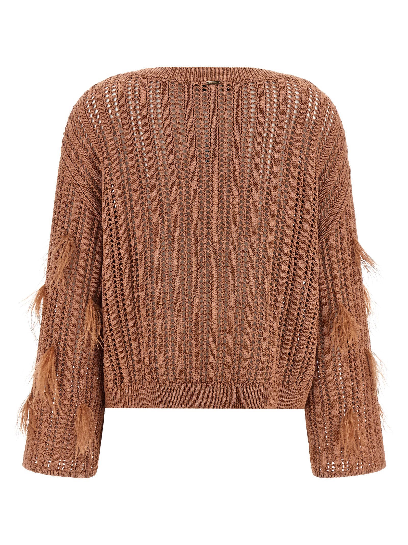 Twin Set Ostrich Feather Sweater