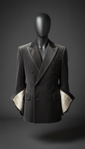 Charcoal Velvet Monogrammed Blazer