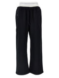 T By Alexander Wang Wide Leg W/ Logo Elastic Exposed Brief Joggers