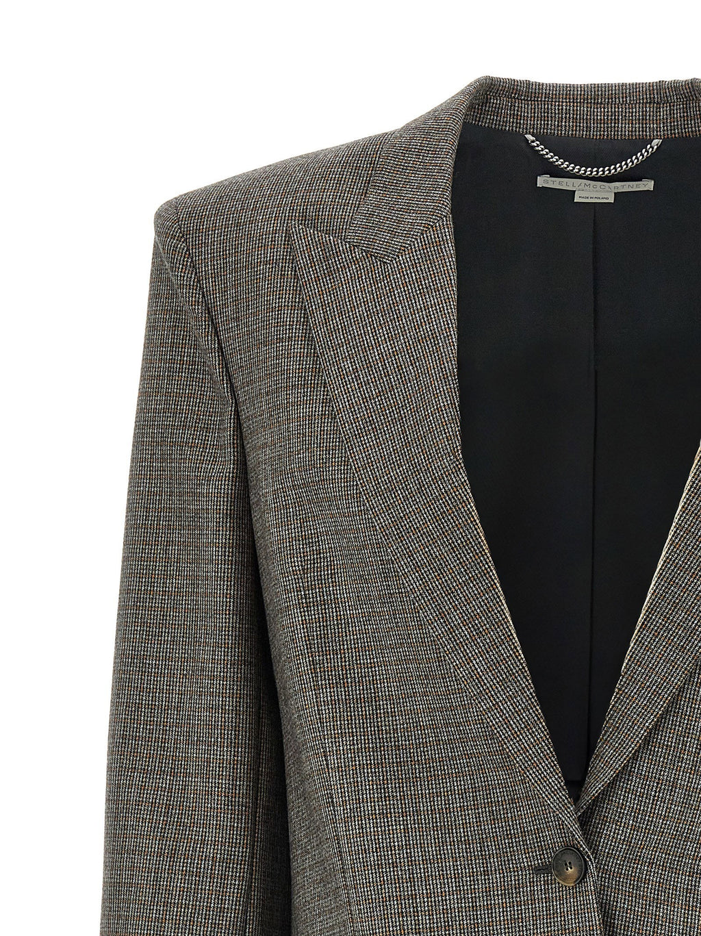 Stella Mccartney Single-breasted Micro Houndstooth Blazer