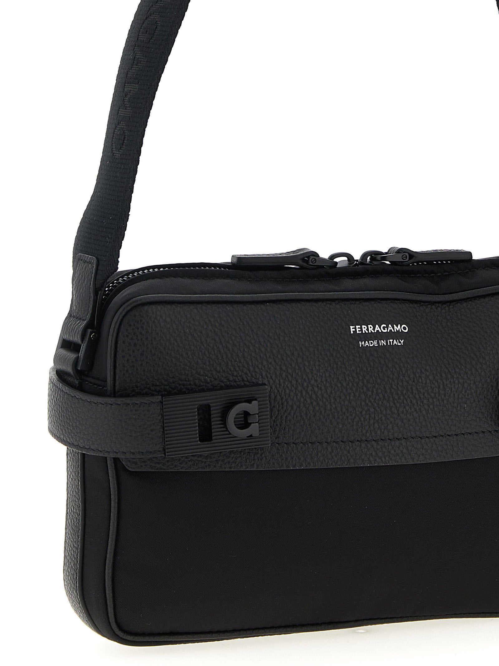 Ferragamo Twins Nylon Crossbody Bag