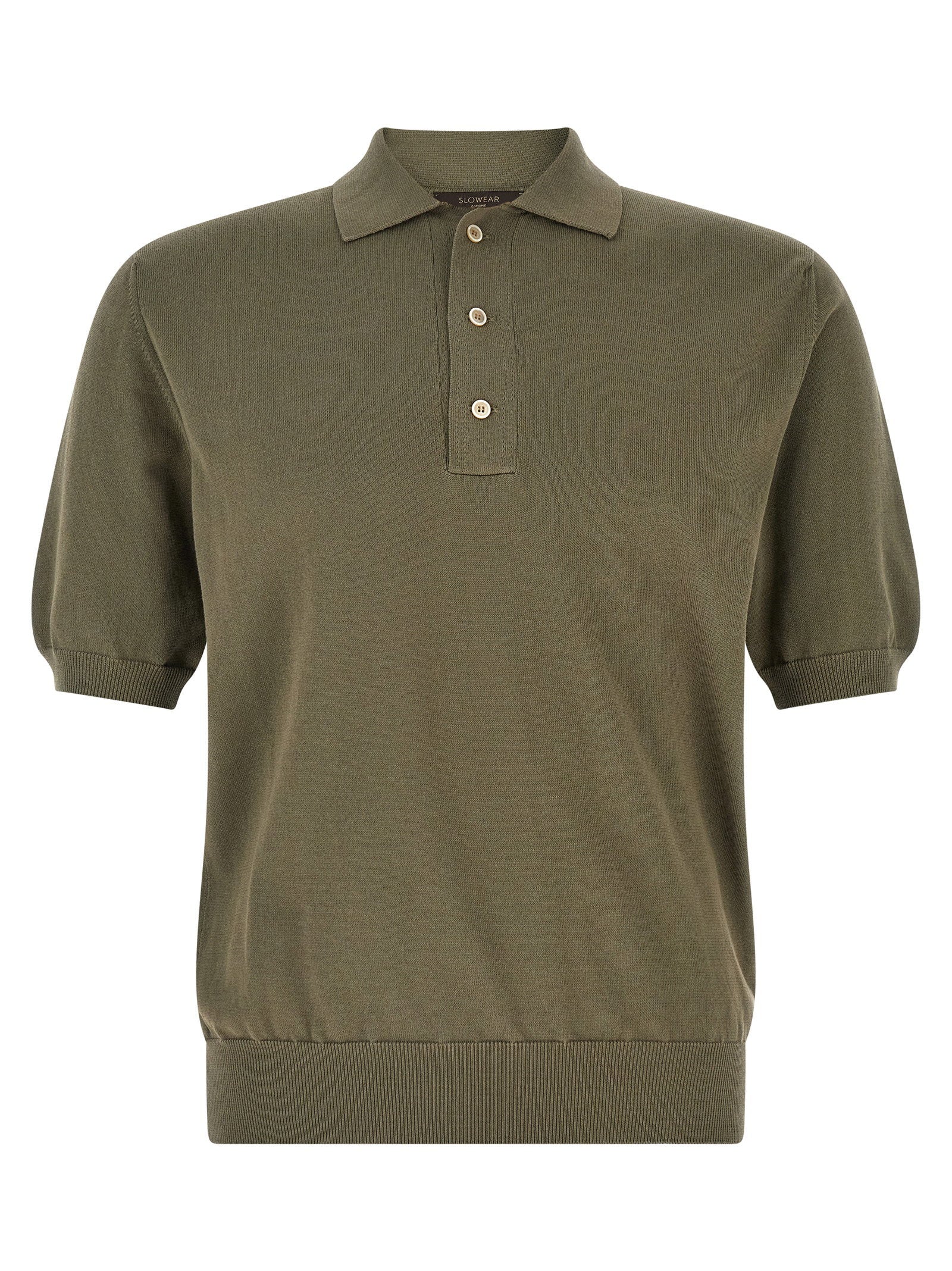 Zanone Cotton Knit Polo Shirt