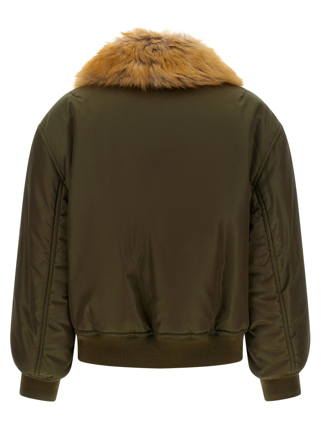 Saint Laurent Removable Shearling Neck Bomber Jacket