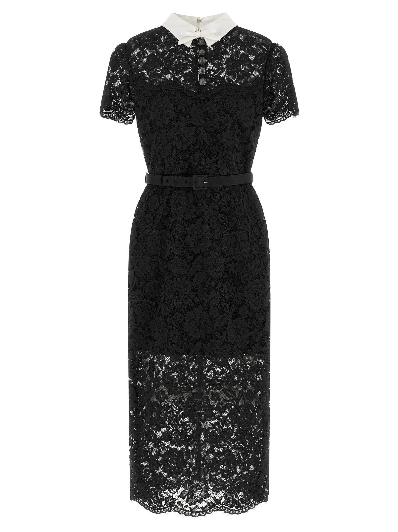 Self-Portrait Lace Dress With Collar