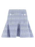 Self-Portrait Check Knit Skirt