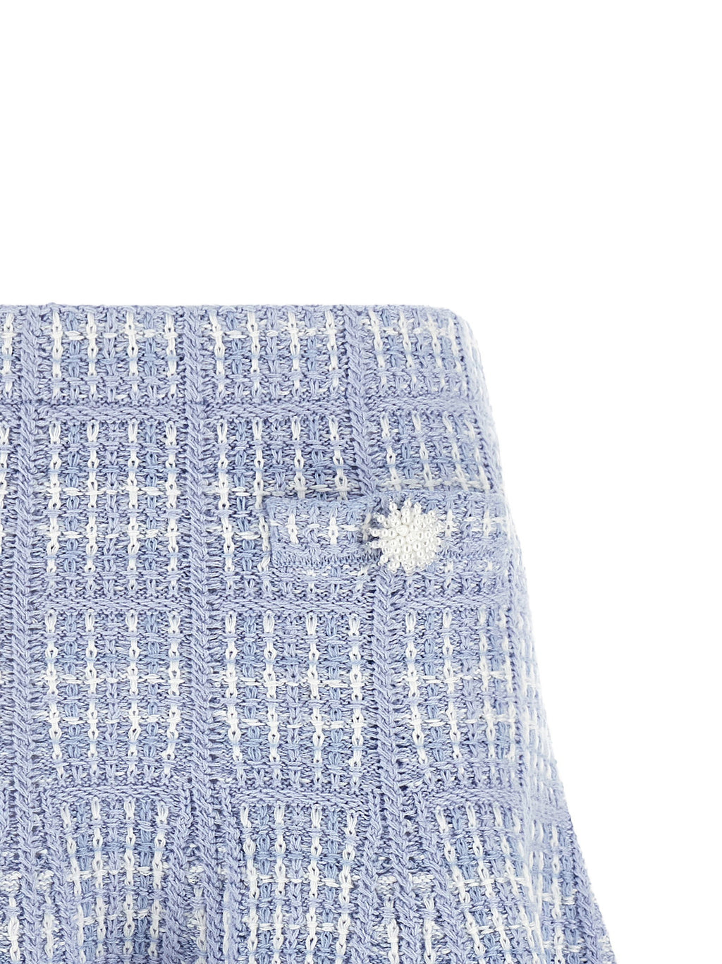 Self-Portrait Check Knit Skirt