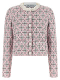 Self-Portrait Floral Collar Cardigan