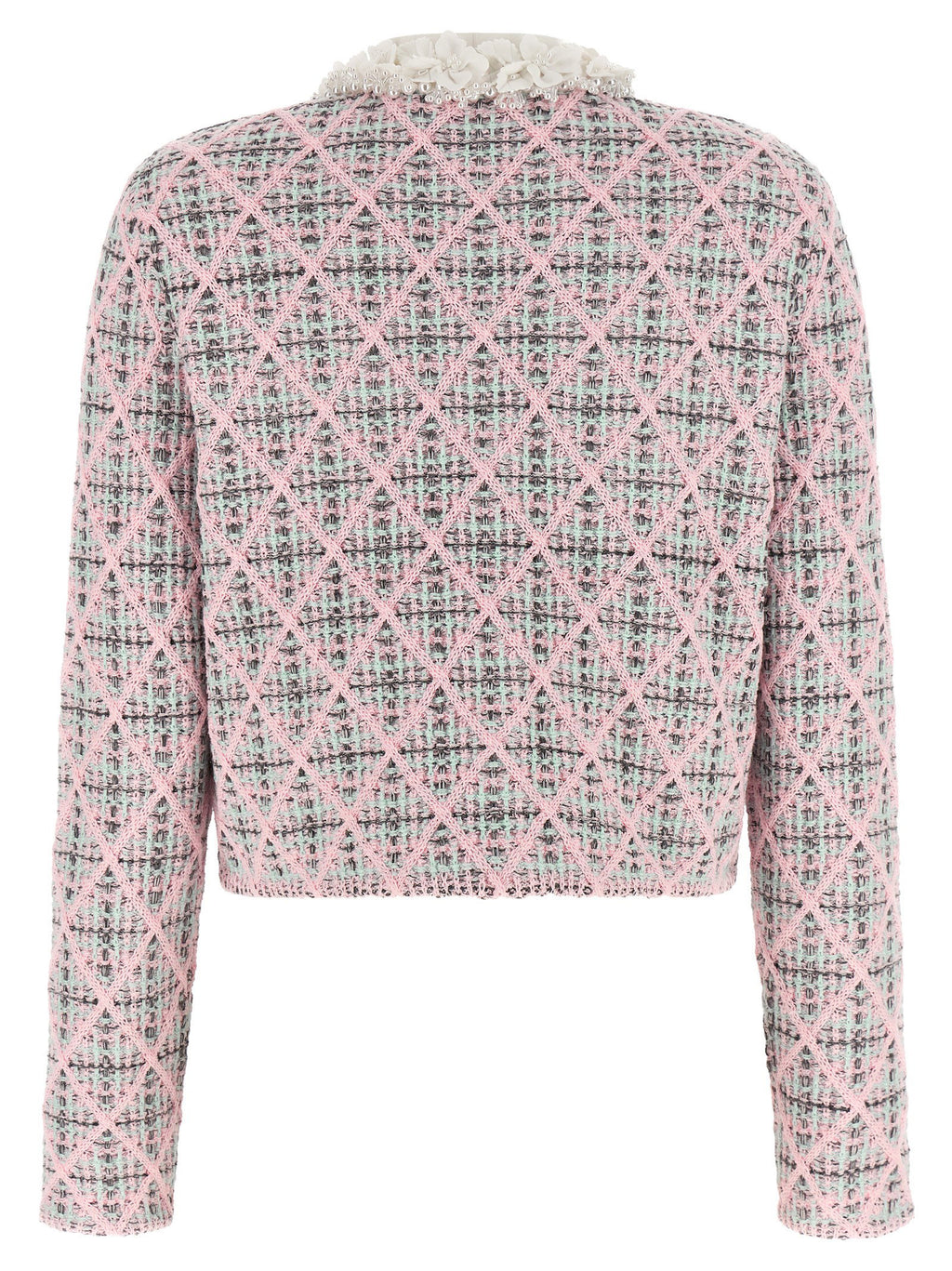 Self-Portrait Floral Collar Cardigan