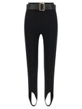Self-Portrait Leggings With Stirrup And Belt