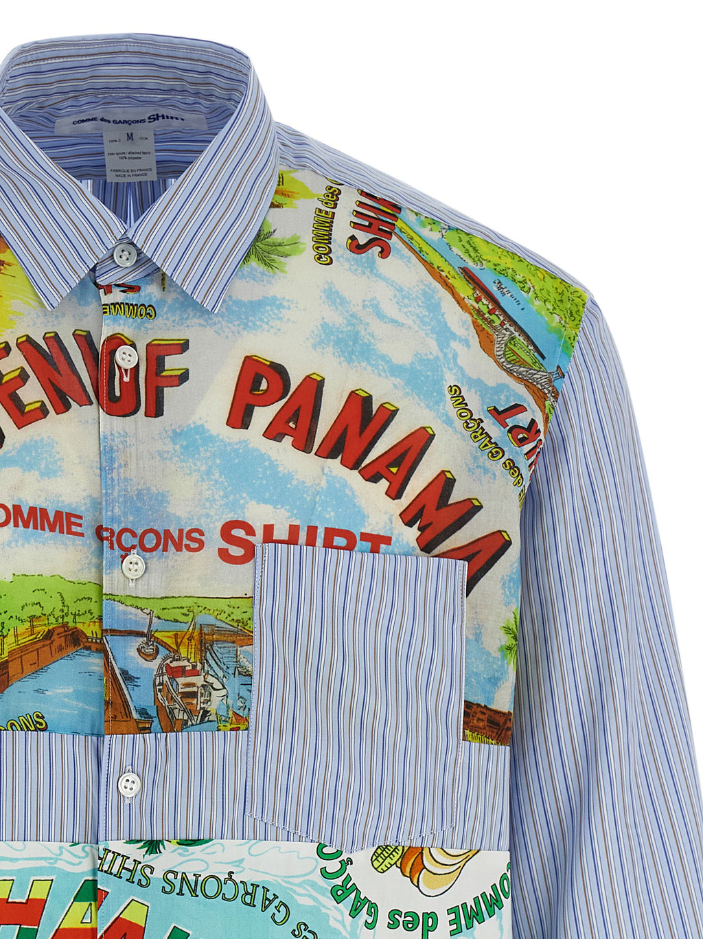 Comme Des Garcons Shirt Patterned Inserts Shirt