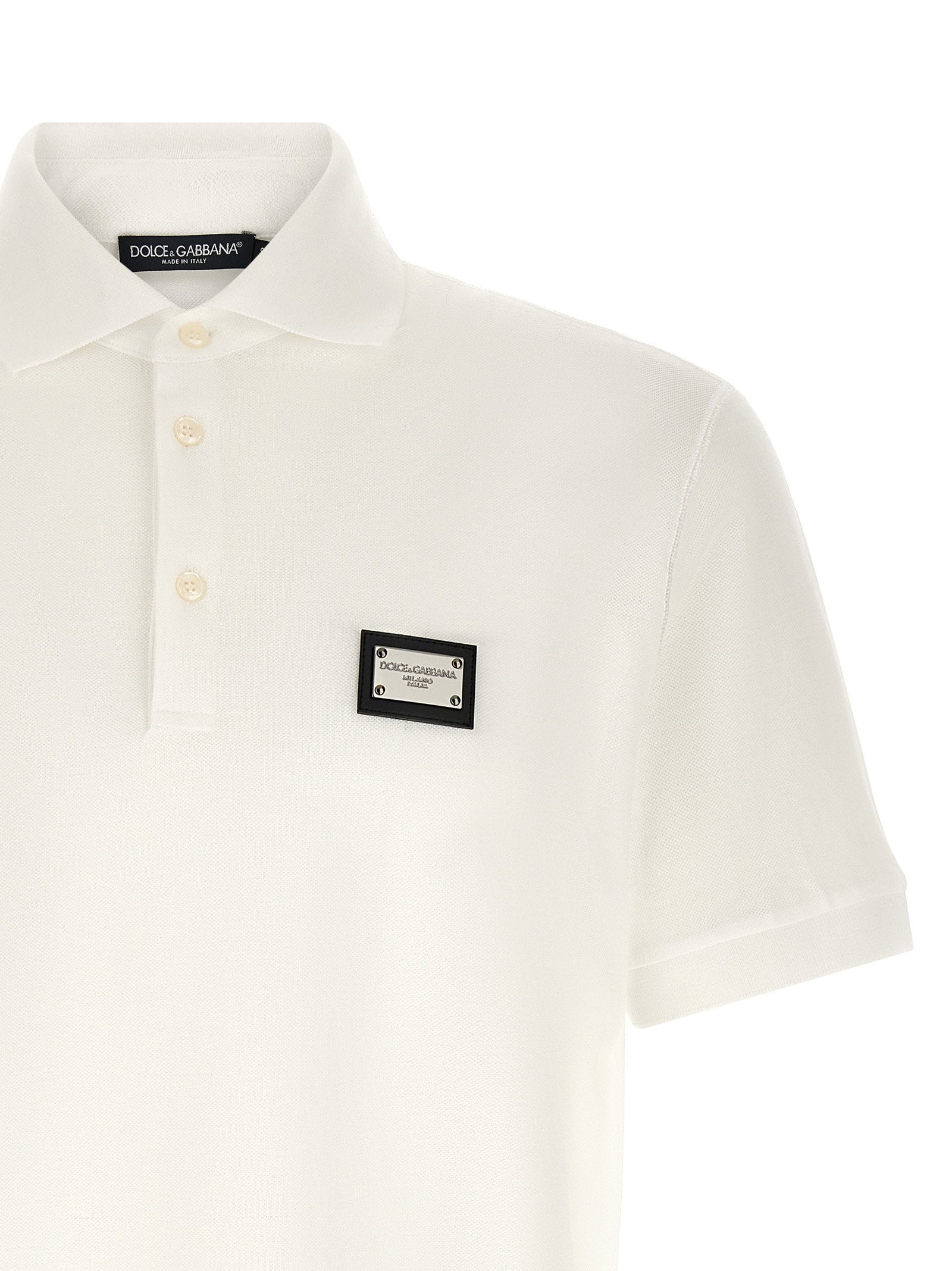 Dolce & Gabbana Logo Plate Polo Shirt