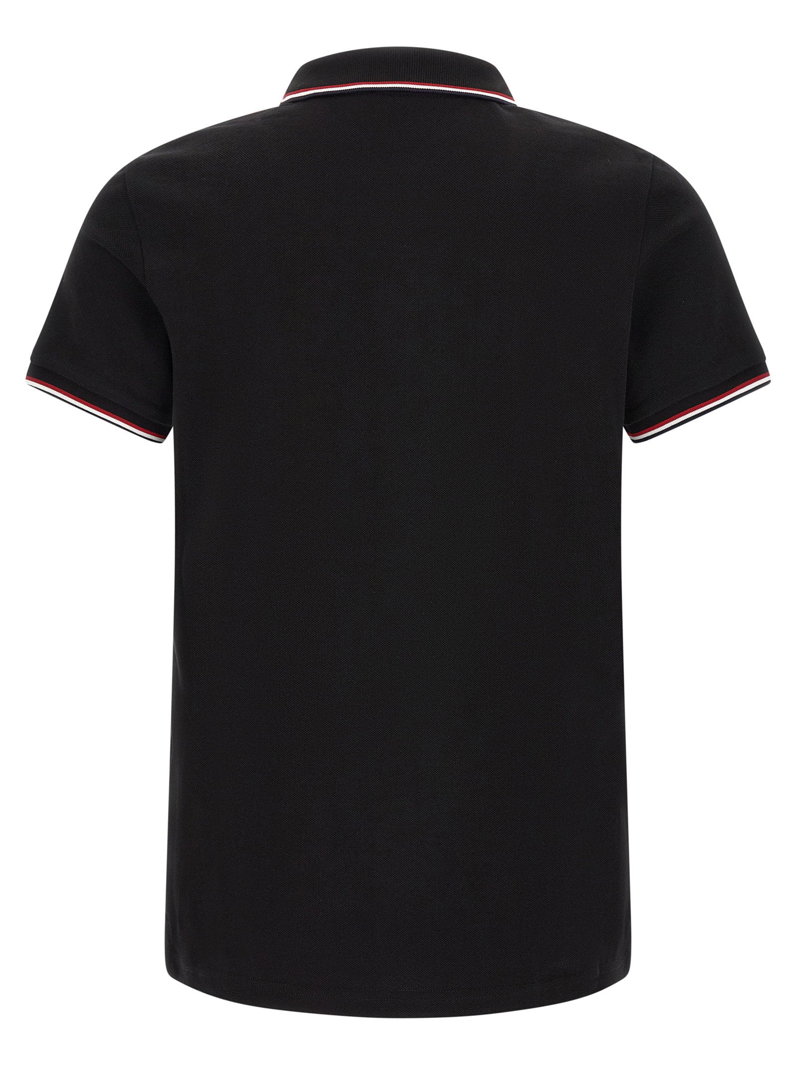 Moncler Tricolor Trim Polo Shirt