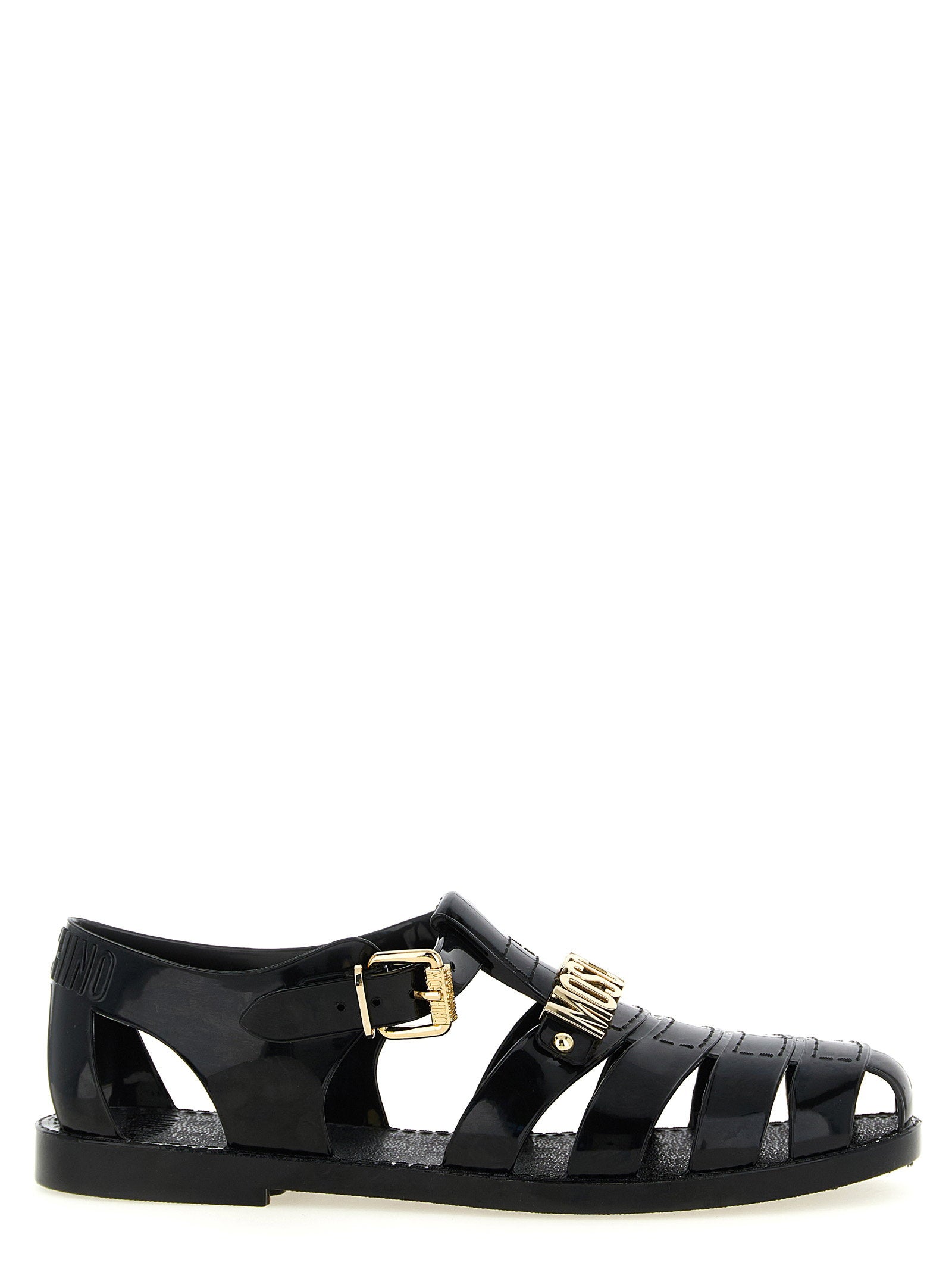 Moschino Jelly Sandals With Lettering Logo