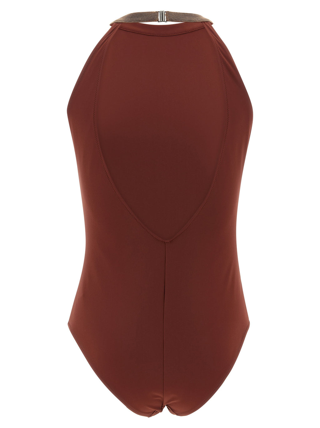 Brunello Cucinelli Precious Collar One-piece Swimsuit