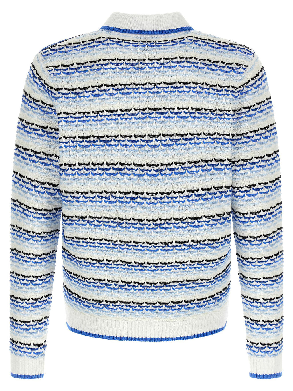Casablanca Tuck Stitch Long Sleeve Polo Shirt