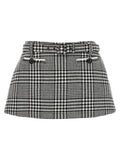 Self-Portrait Bouclé Wool Skort