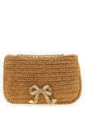Self-Portrait Raffia Bow Charm Shoulder Bag