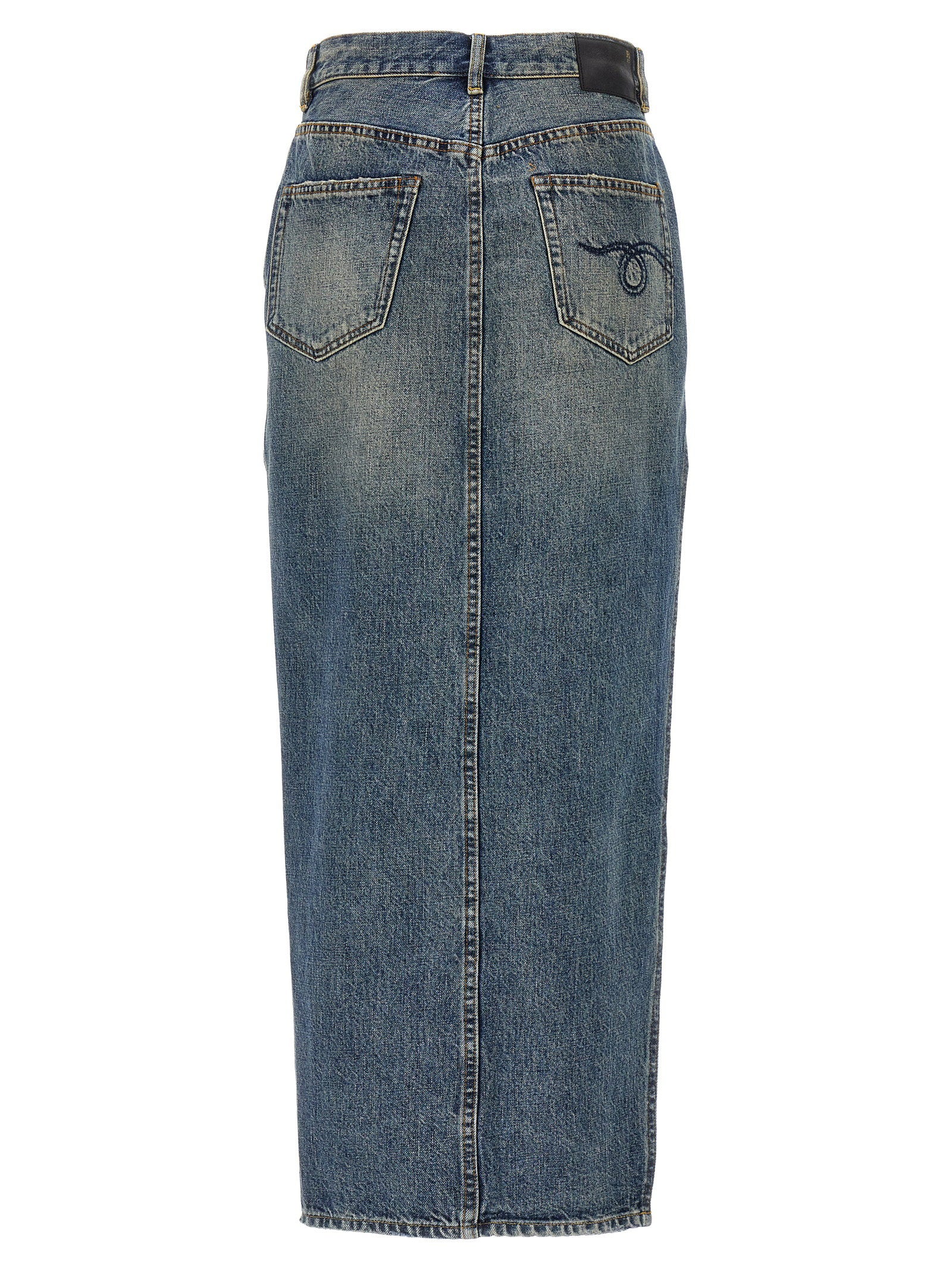 R13 Devon Side Slit Skirt