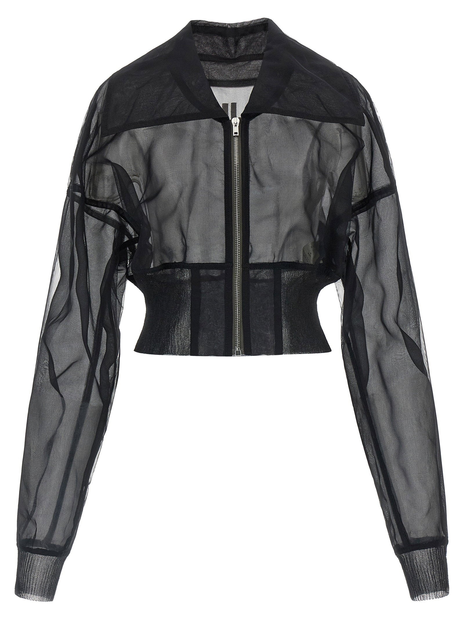 Rick Owens Dracucollar Cropped Bomber Jacket