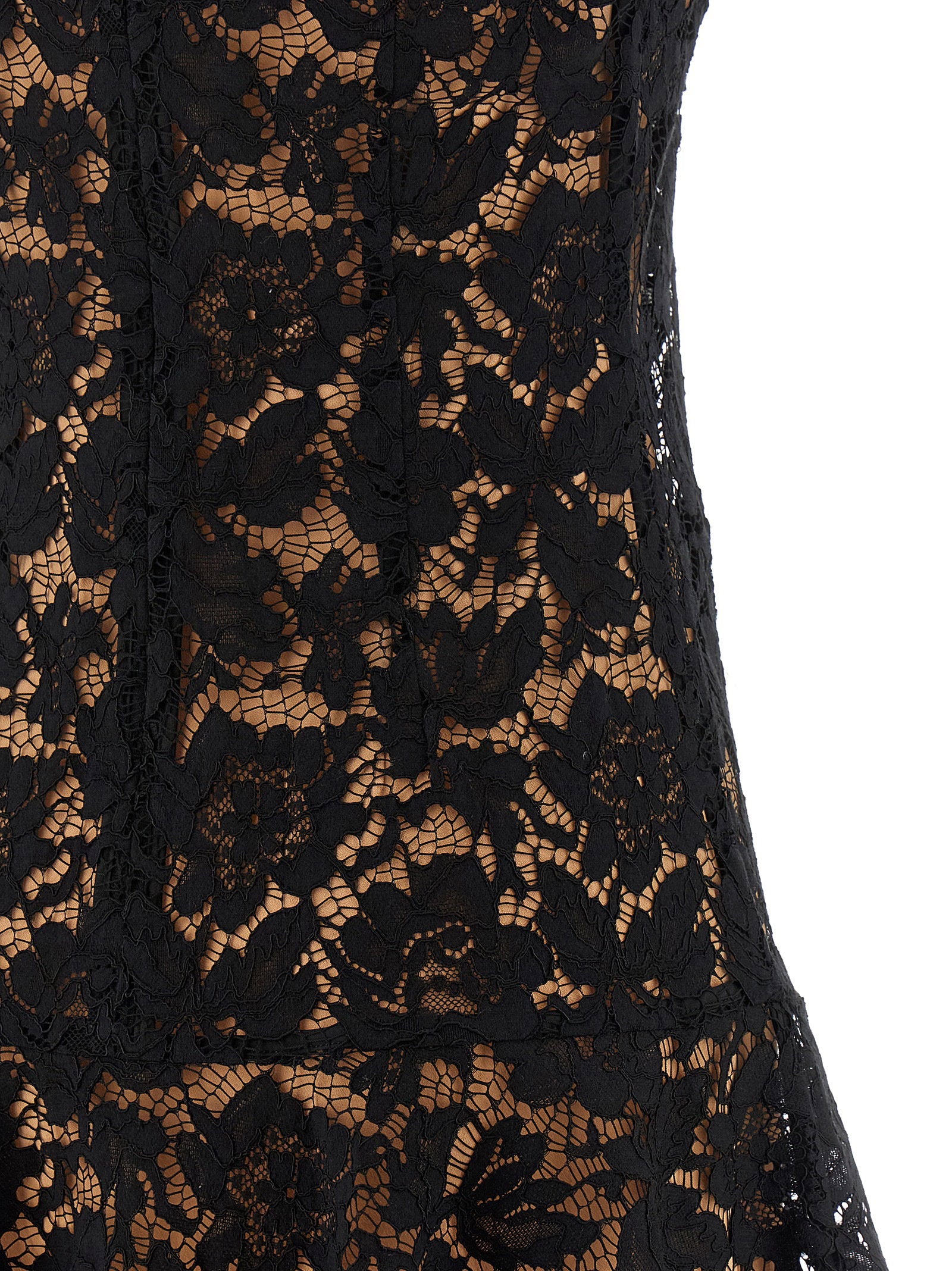Self-Portrait Black Lace Crystal Dress