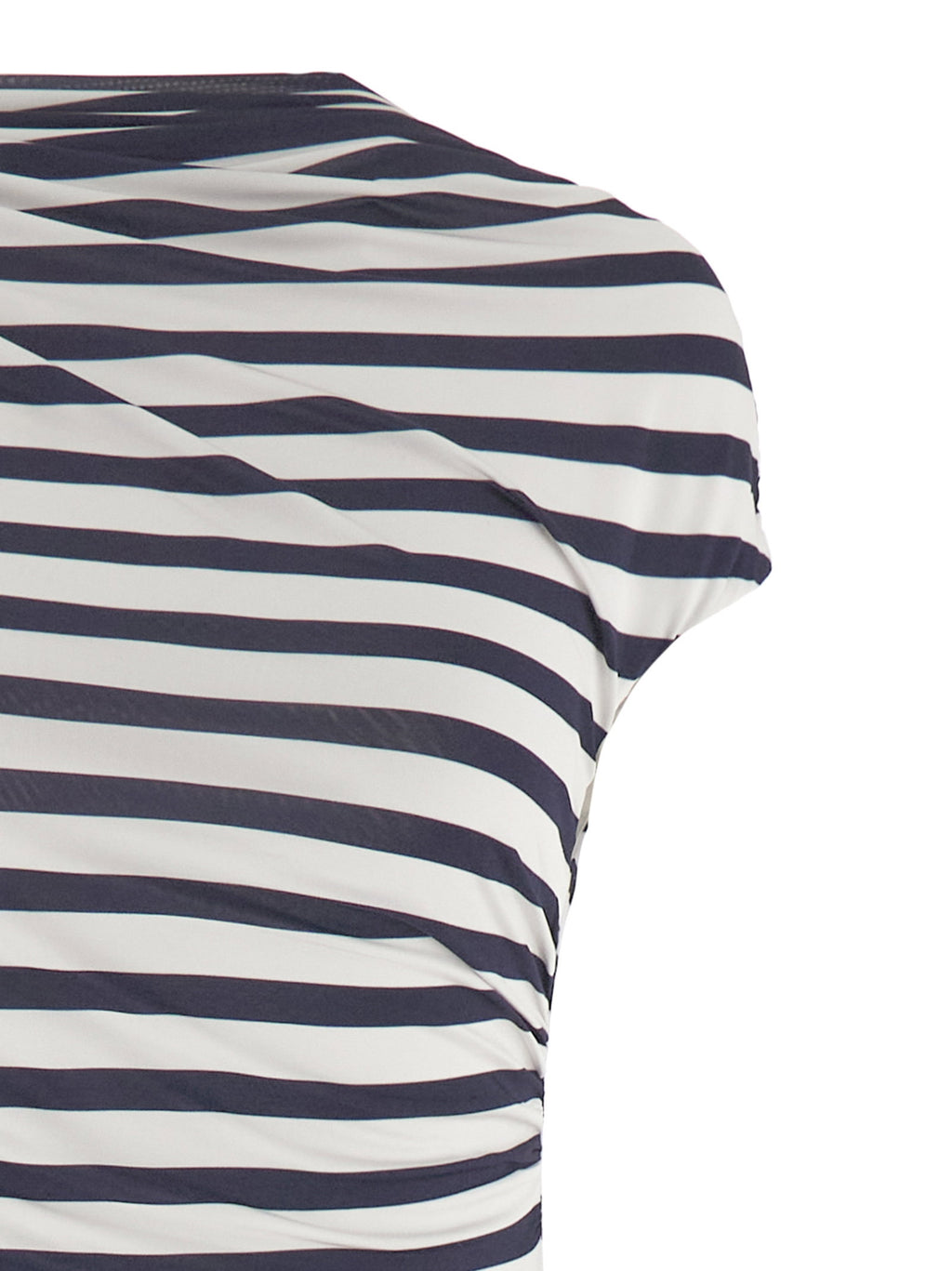 Self-Portrait Navy Stripe Jersey Maxi Dress