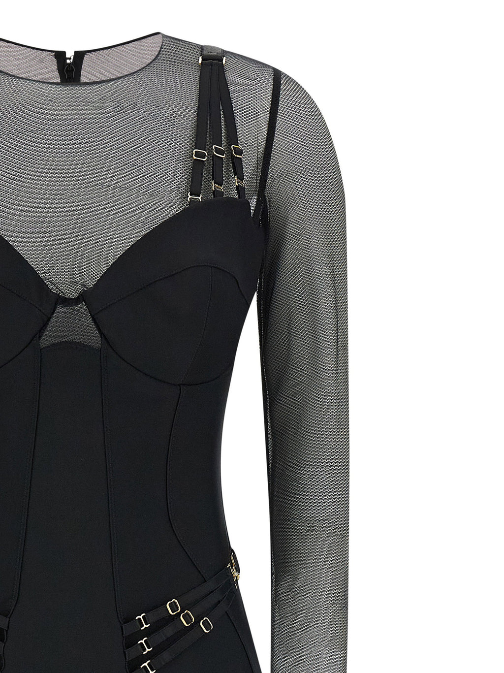 Elisabetta Franchi Jersey And Tulle Jumpsuit
