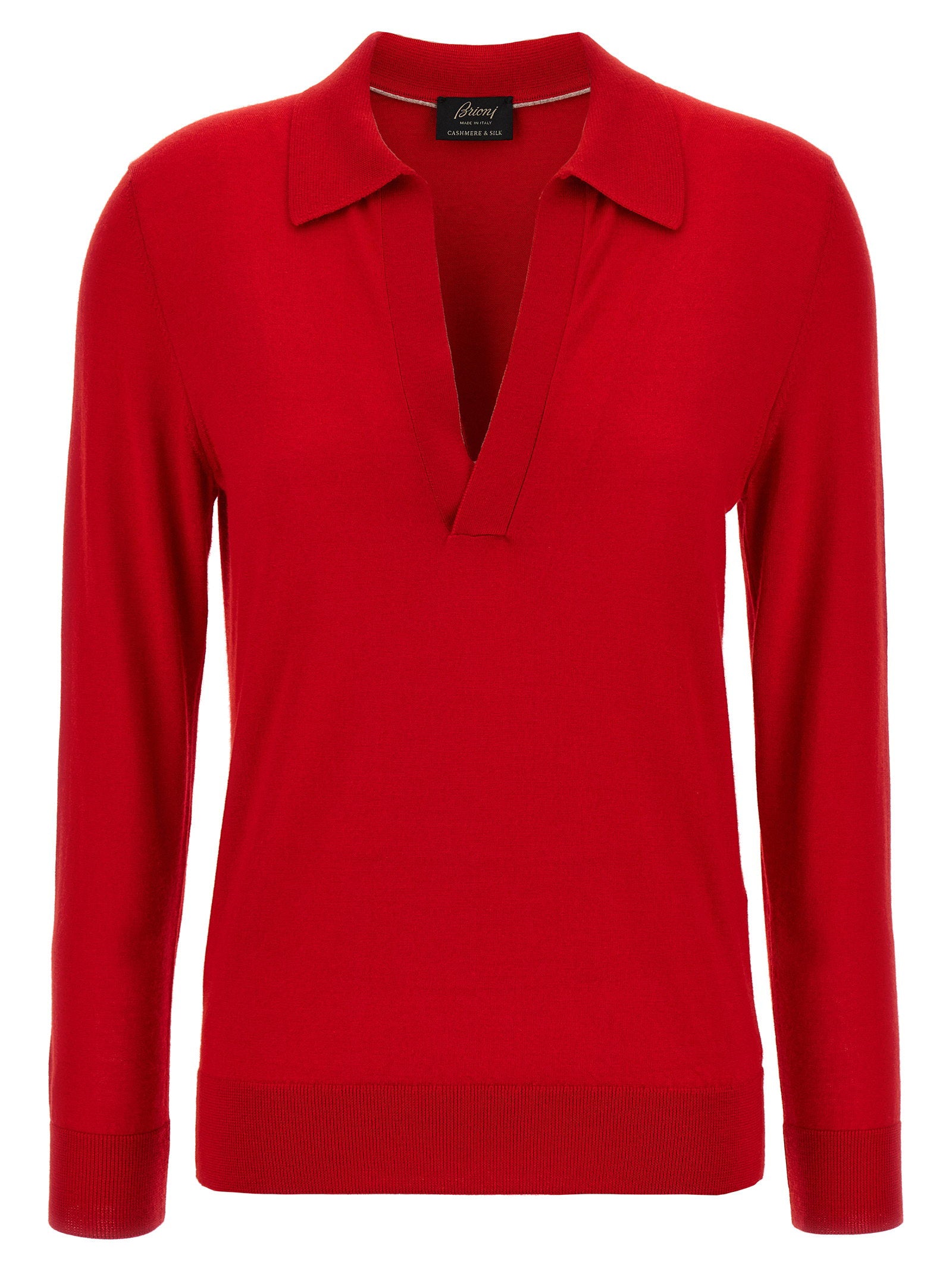 Brioni Cashmere And Silk Polo Shirt