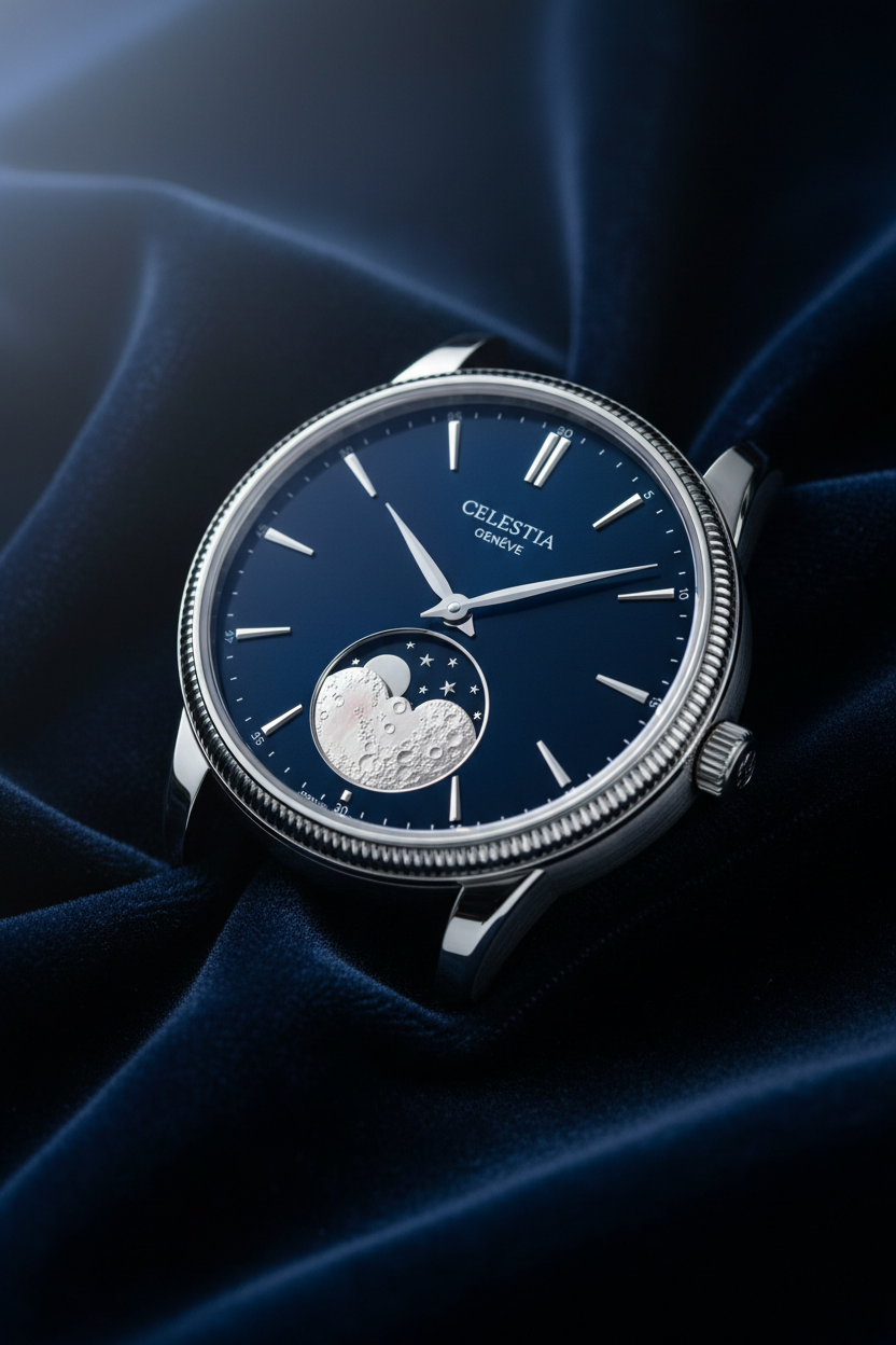 Platinum Moon Phase Reserve watch product shot