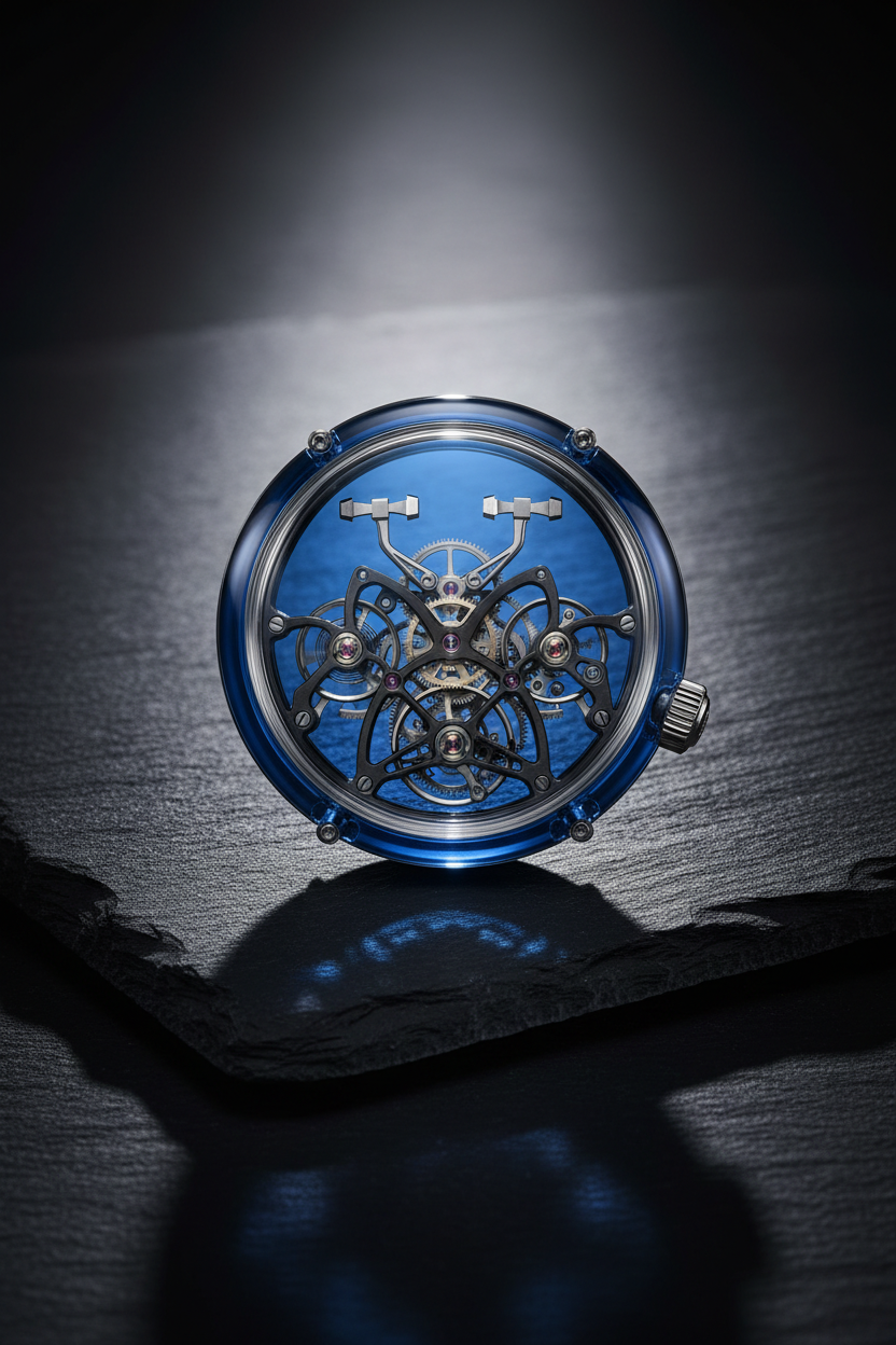 Sapphire Skeleton Minute Repeater transparent case watch