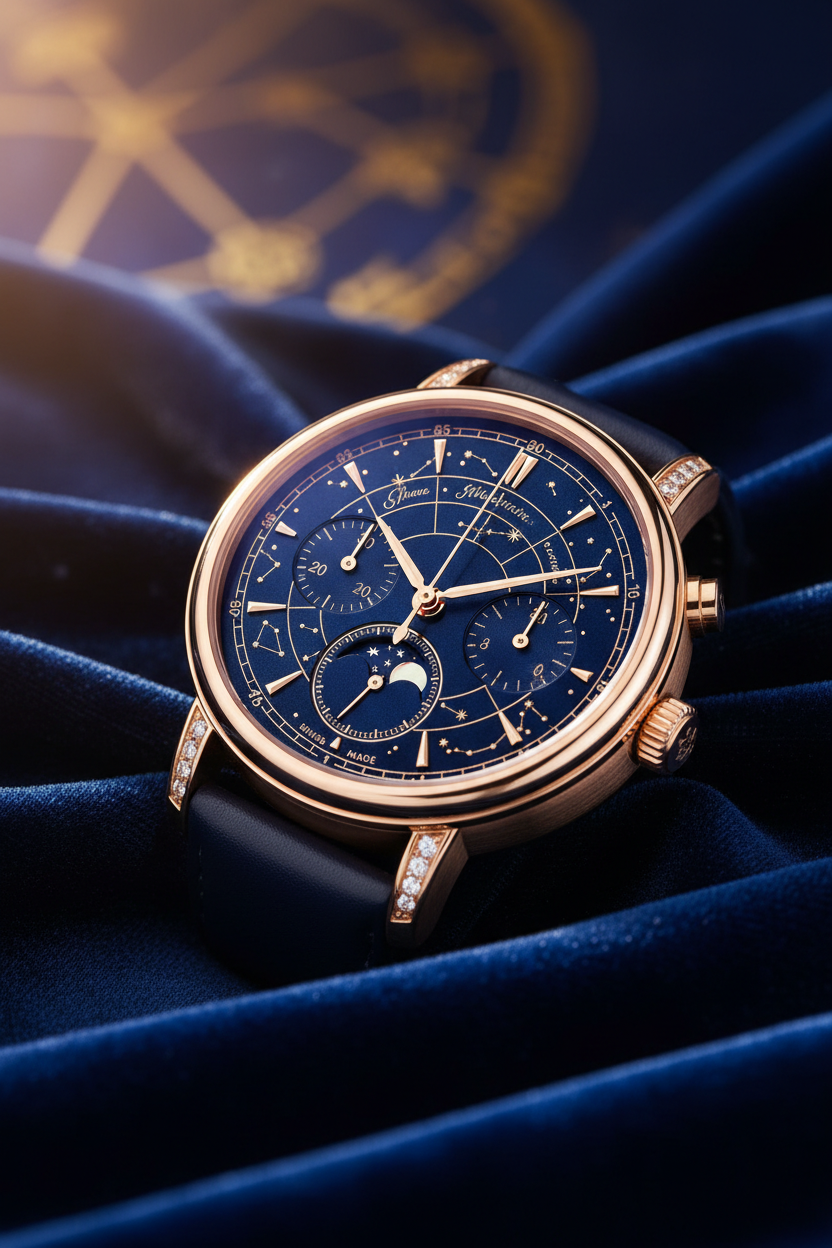Rose Gold Celestial Chronograph with star map dial