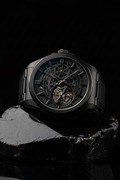 Obsidian Perpetual Tourbillon watch on obsidian stone